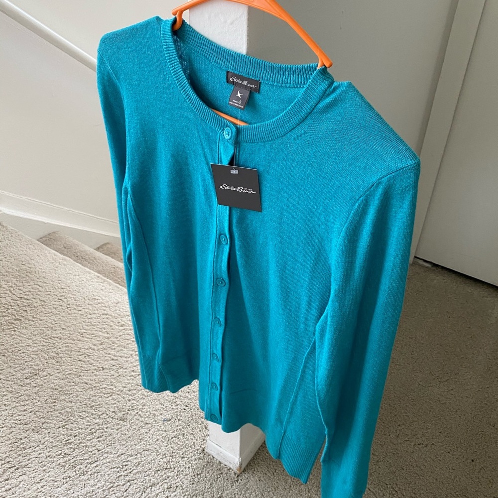 Beautiful -S- Green/ Sea-blue women sweater EB new